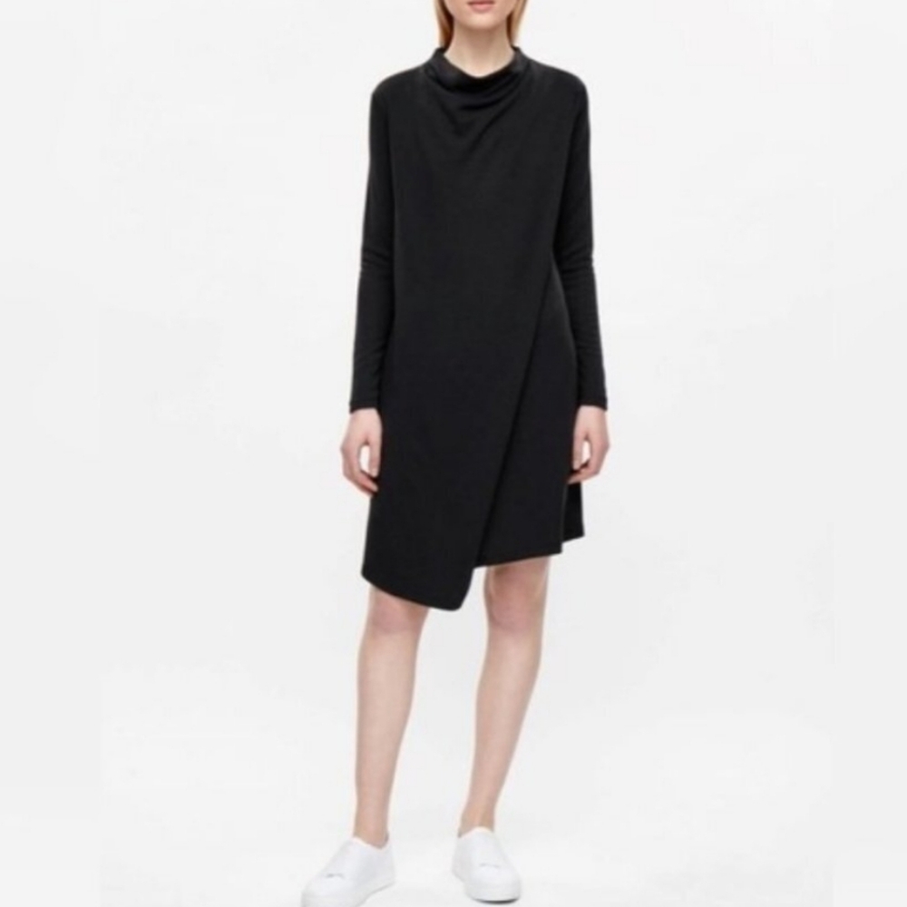 COS Draped Collar Long Sleeve Dress - Picture 12 of 12